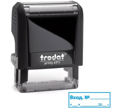 Штамп TRODAT "ВХОДЯЩИЙ №" с датой, автоматическая оснастка, 38х14 мм