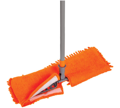 Швабра OfficeClean "Professional",  двусторонняя, с телескопической рукояткой 120 см, микрофибра