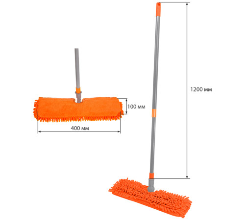 Швабра OfficeClean "Professional",  двусторонняя, с телескопической рукояткой 120 см, микрофибра