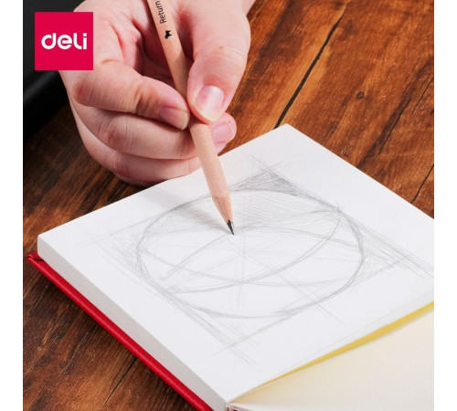 Скетчбук DELI "Finenolo ", 12 х 12 см, 40 л., 160 г/кв.м., черный