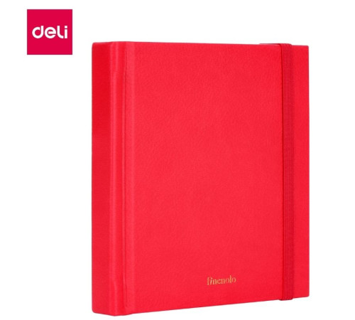 Скетчбук DELI "Finenolo ", 12 х 12 см, 40 л., 160 г/кв.м., красный