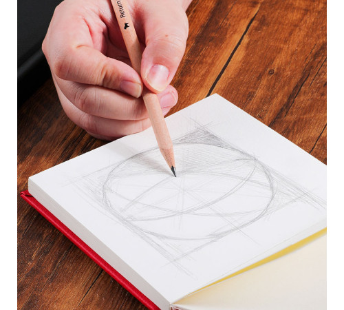 Скетчбук DELI "Finenolo ", 12 х 12 см, 40 л., 160 г/кв.м., красный