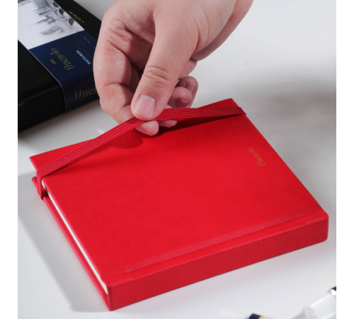 Скетчбук DELI "Finenolo ", 12 х 12 см, 40 л., 160 г/кв.м., красный