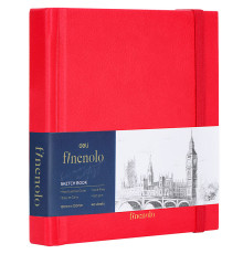 Скетчбук DELI "Finenolo ", 12 х 12 см, 40 л., 160 г/кв.м., красный