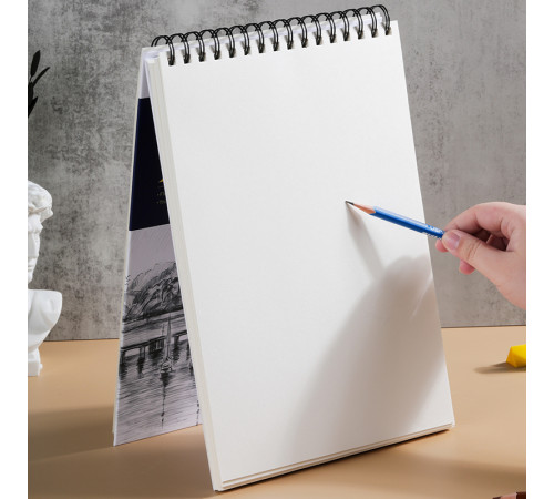 Скетчбук DELI "Finenolo ", А4, 60 л., 160 г/кв.м., жесткая подложка, на спирали