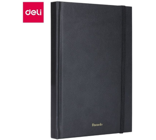 Скетчбук DELI "Finenolo ", А5, 40 л., 160 г/кв.м., черный