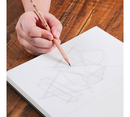 Скетчбук DELI "Finenolo ", А5, 40 л., 160 г/кв.м., красный