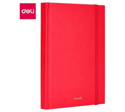 Скетчбук DELI "Finenolo ", А5, 40 л., 160 г/кв.м., красный