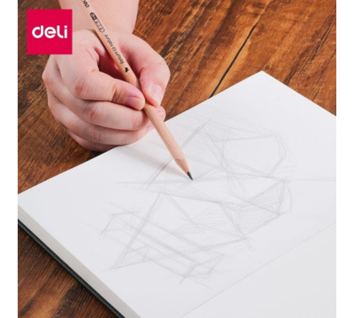 Скетчбук DELI "Finenolo ", А5, 40 л., 160 г/кв.м., красный