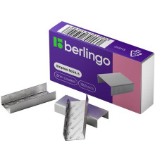 Скобы BERLINGO для степлера №24/6, 1000 шт/кор