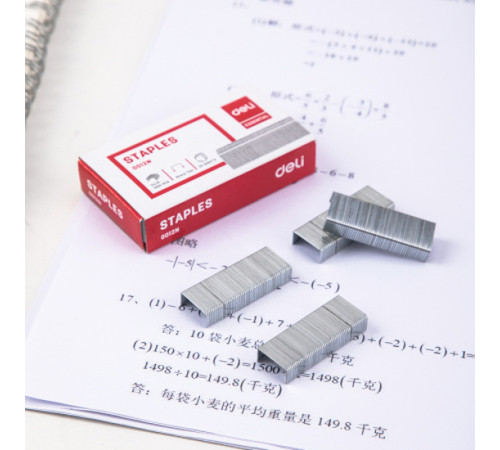 Скобы DELI для степлера №24/6, 1000 шт/кор