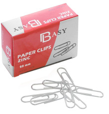 Скрепки BASY 28 мм, оцинкованные, 100 шт/упак
