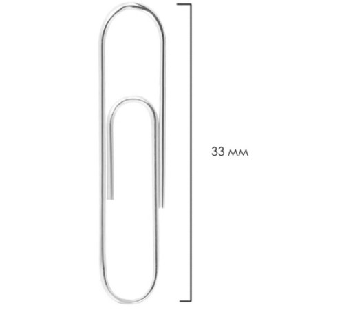 Скрепки BASY 33 мм, оцинкованные, 100 шт/упак