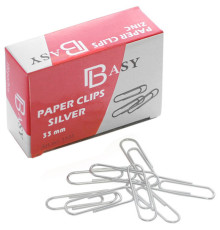 Скрепки BASY 33 мм, оцинкованные, 100 шт/упак