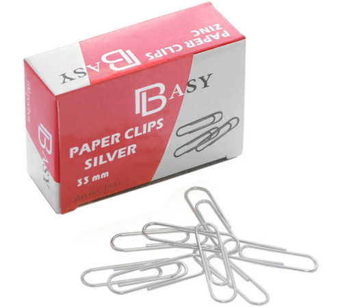 Скрепки BASY 33 мм, оцинкованные, 100 шт/упак