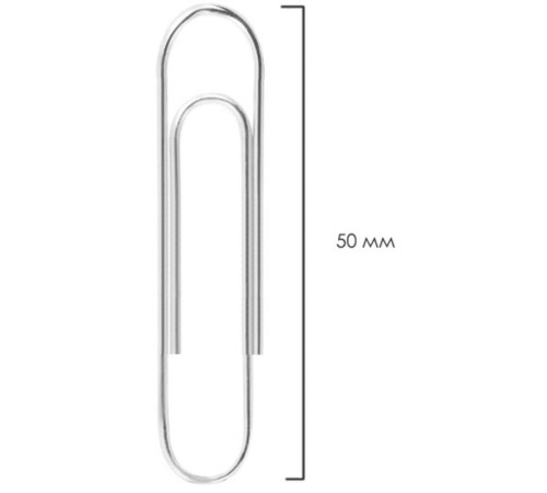 Скрепки BASY 50 мм, оцинкованные, 100 шт/упак