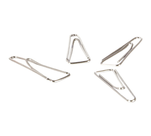 Скрепки BERLINGO 25 мм, никелированные, треугольные, 100 шт/упак