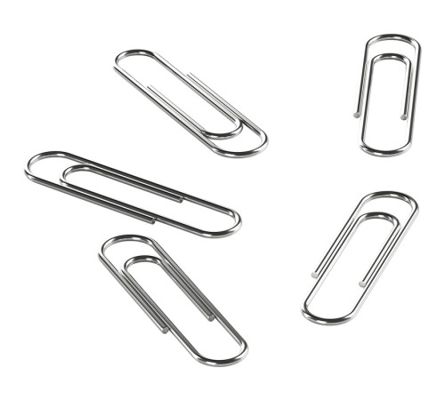 Скрепки BERLINGO 28 мм, никелированные, 100 шт/упак