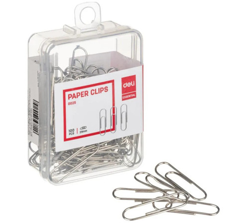 Скрепки Deli 29 мм, 100 шт/упак