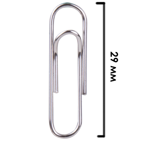 Скрепки DELI 29 мм, никелированные, 100 шт/упак