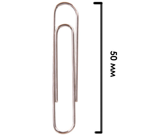 Скрепки DELI 50 мм, никелированные, 100 шт/упак