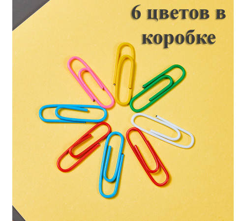 Скрепки DELI "i Select" 28 мм, цветные, 70 шт/упак