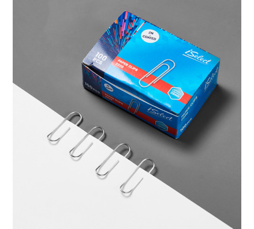 Скрепки DELI "i Select" 28 мм, оцинкованные, 100 шт/упак