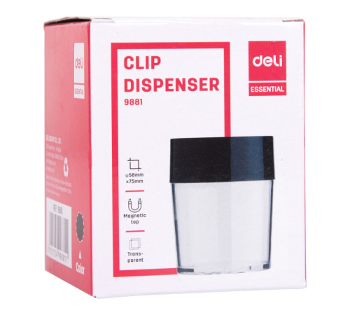 Скрепочница магнитная DELI,  ассорти