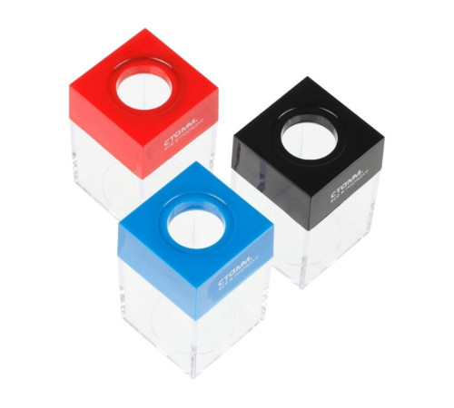 Скрепочница магнитная СТАММ, без скрепок, ассорти