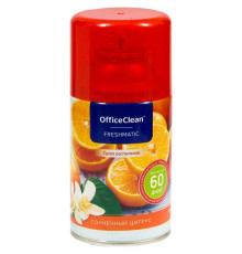Сменный баллон для освежителя воздуха OfficeClean "Солнечный цитрус", сухое распыление, 250 мл