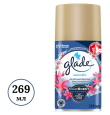 Сменный баллон Glade Automatic для освежителя воздуха "Лазурная волна и магнолия", 269 мл