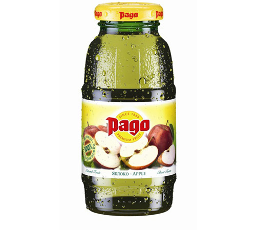 Сок Pago "Яблоко", стекло, 200 мл