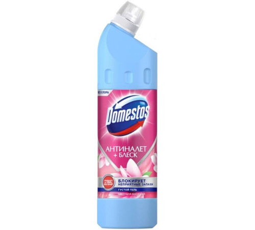 Средство чистящее универсальное Domestos "Антиналет+блеск. Цветущая магнолия",гель,без хлора, 750мл