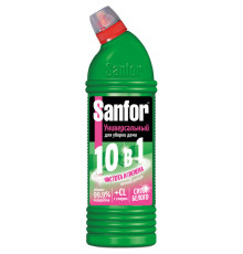 Средство для чистки сантехники Sanfor "Universal Летний дождь гель 10 в 1", 1 л.