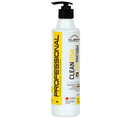 Средство для мытья посуды CleanDish ELIT "Лимон", 500 мл