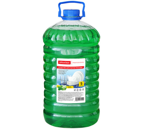 Средство для мытья посуды OfficeClean Professional "Алоэ и зеленый чай", ПЭТ, 5000 мл