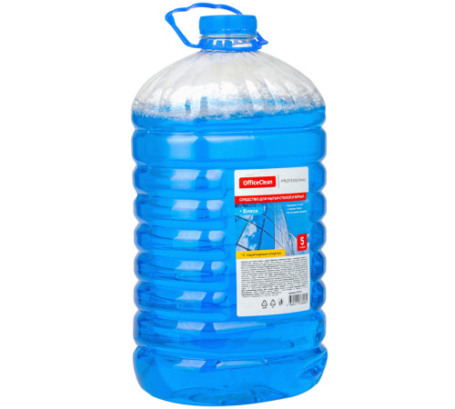 Средство для мытья стекол и зеркал OfficeClean "Professional" "Блеск" с нашатырным спиртом, ПЭТ, 5 л