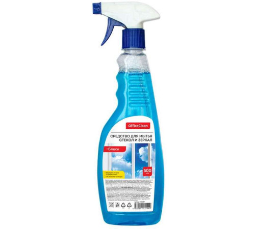 Средство для мытья стекол OfficeClean "Блеск", с распылителем, 500 мл