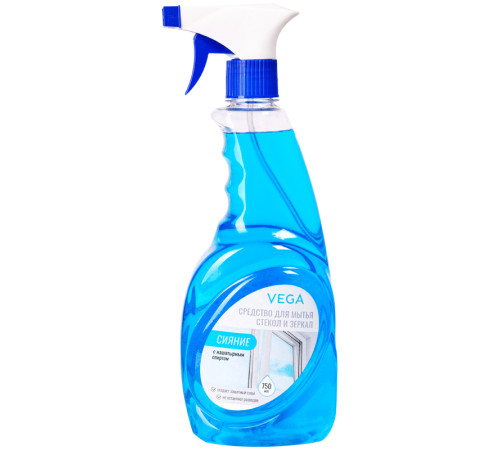 Средство для мытья стекол  Vega "Сияние", с нашатырным спиртом, 750мл