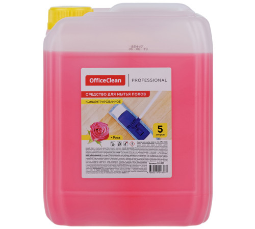 Средство для мытья стен и полов OfficeClean Professional "Роза", 5 л