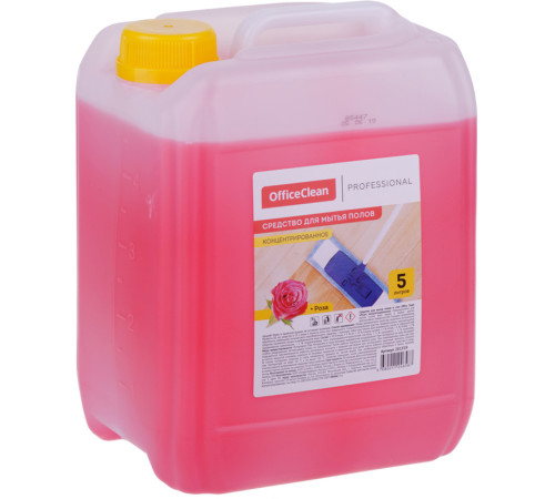 Средство для мытья стен и полов OfficeClean Professional "Роза", 5 л