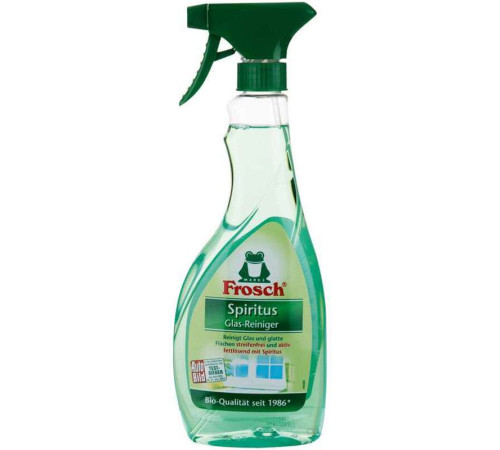 Средство для стекла и гладких поверхностей Frosch, с распылителем, 500мл.