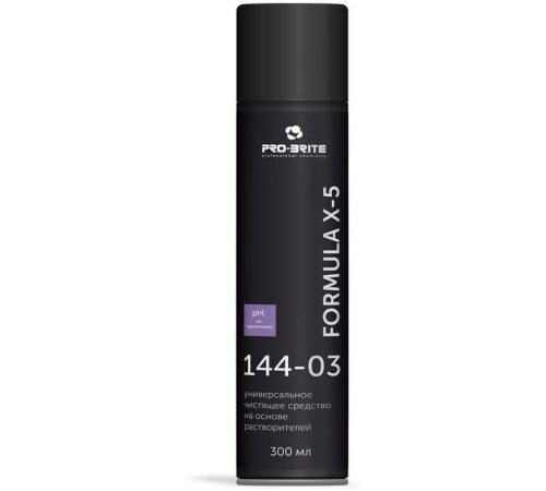 Средство для удаления следов скотча, этикеток, жеват.резинки PRO-BRITE "Formula X-5",300мл, аэрозоль