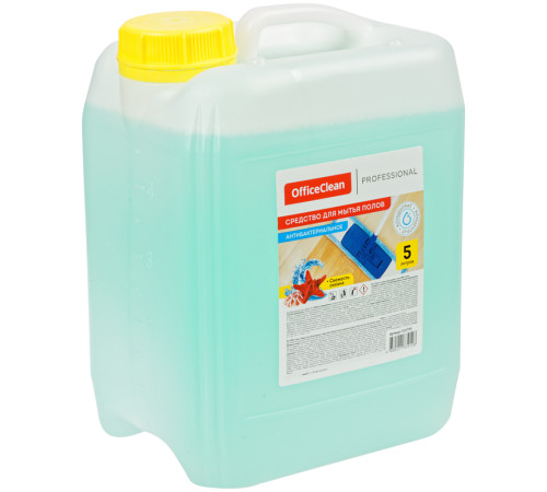 Средство для ухода за полами,универсальное OfficeClean  "Антибактериальное. Свежесть океана",  5л