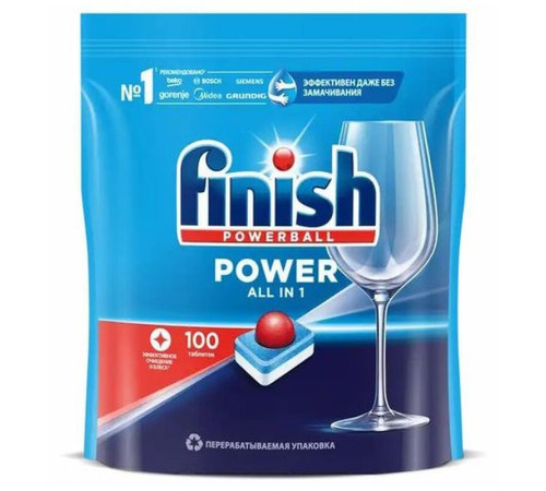 Средство от накипи для посудомоечных машин Finish "Powerball", 100 таблеток.