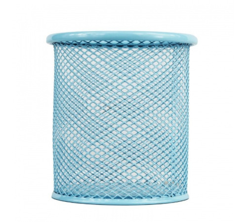 Стакан металлический BASY для пишущих принадлежностей, 9х9х8 см, круглый, ассорти