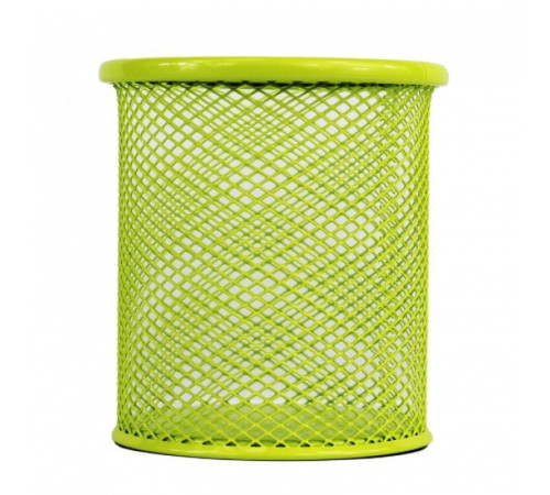 Стакан металлический BASY для пишущих принадлежностей, 9х9х8 см, круглый, ассорти