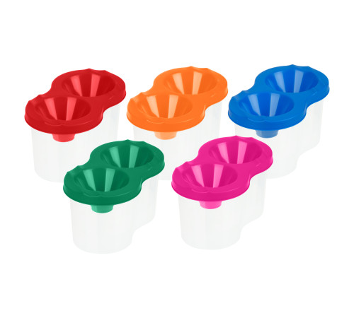 Стакан непроливайка СТАММ, двойной, ассорти