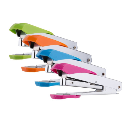 Степлер №10 DELI металлический, на 15 листов, ассорти 