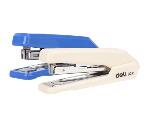 Степлер №10 DELI, на 15 листов, ассорти 
